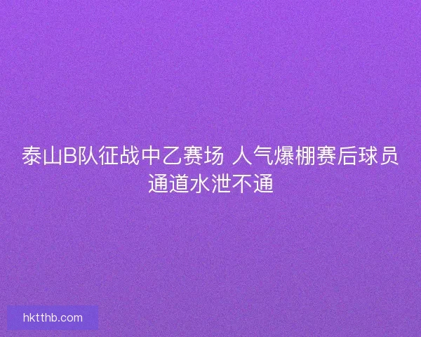 泰山B队征战中乙赛场 人气爆棚赛后球员通道水泄不通
