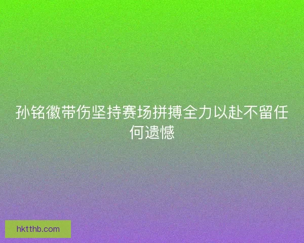 孙铭徽带伤坚持赛场拼搏全力以赴不留任何遗憾 孙铭徽带伤坚持赛场拼搏全力以赴不留任何遗憾
