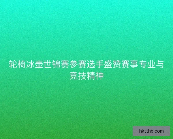 轮椅冰壶世锦赛参赛选手盛赞赛事专业与竞技精神